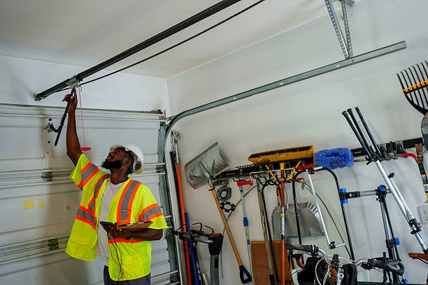 Professional Garage Door Installation technician working in Bigfork, MT